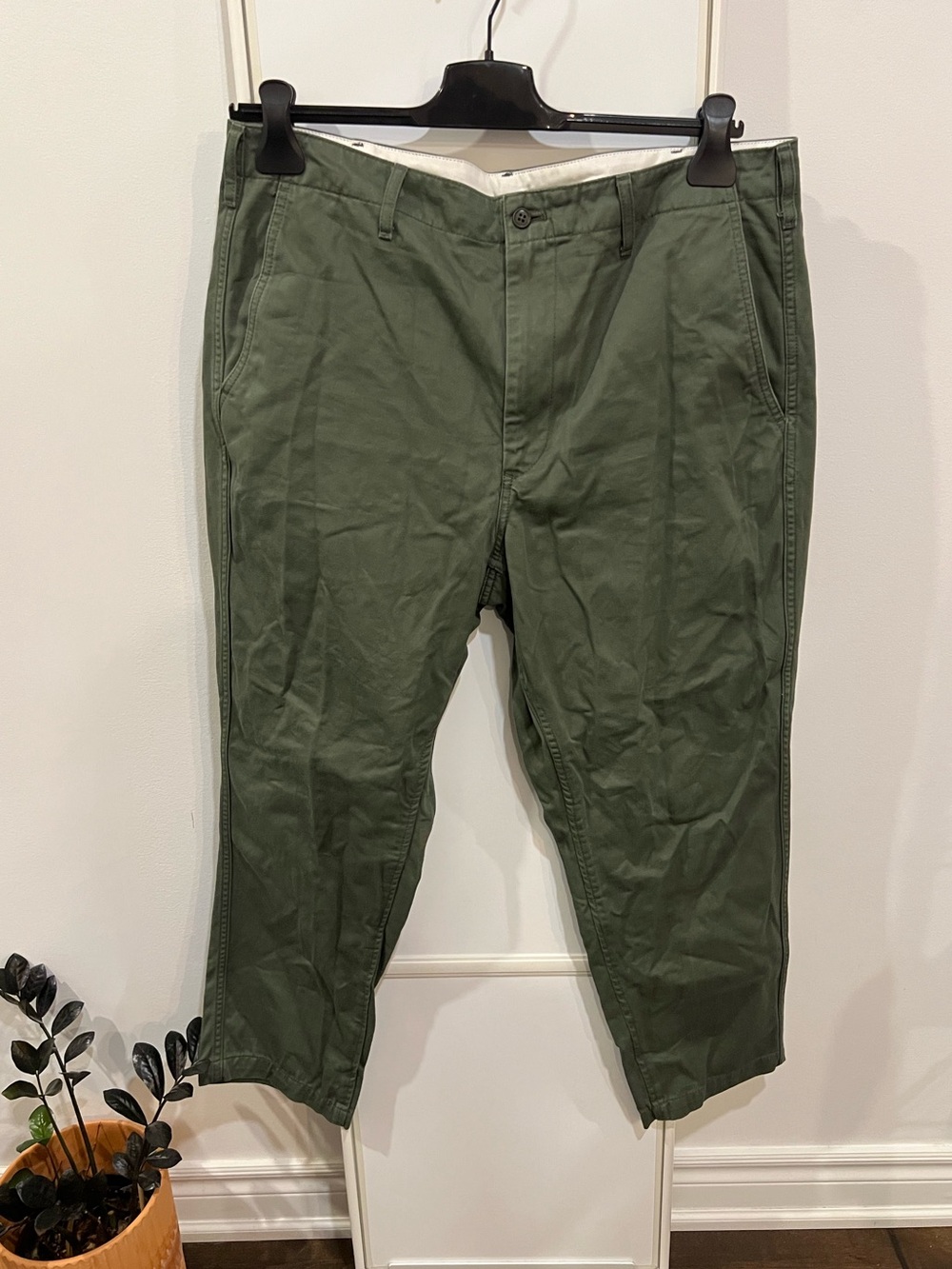 Muji Men’s 100% Cotton Green Chinos